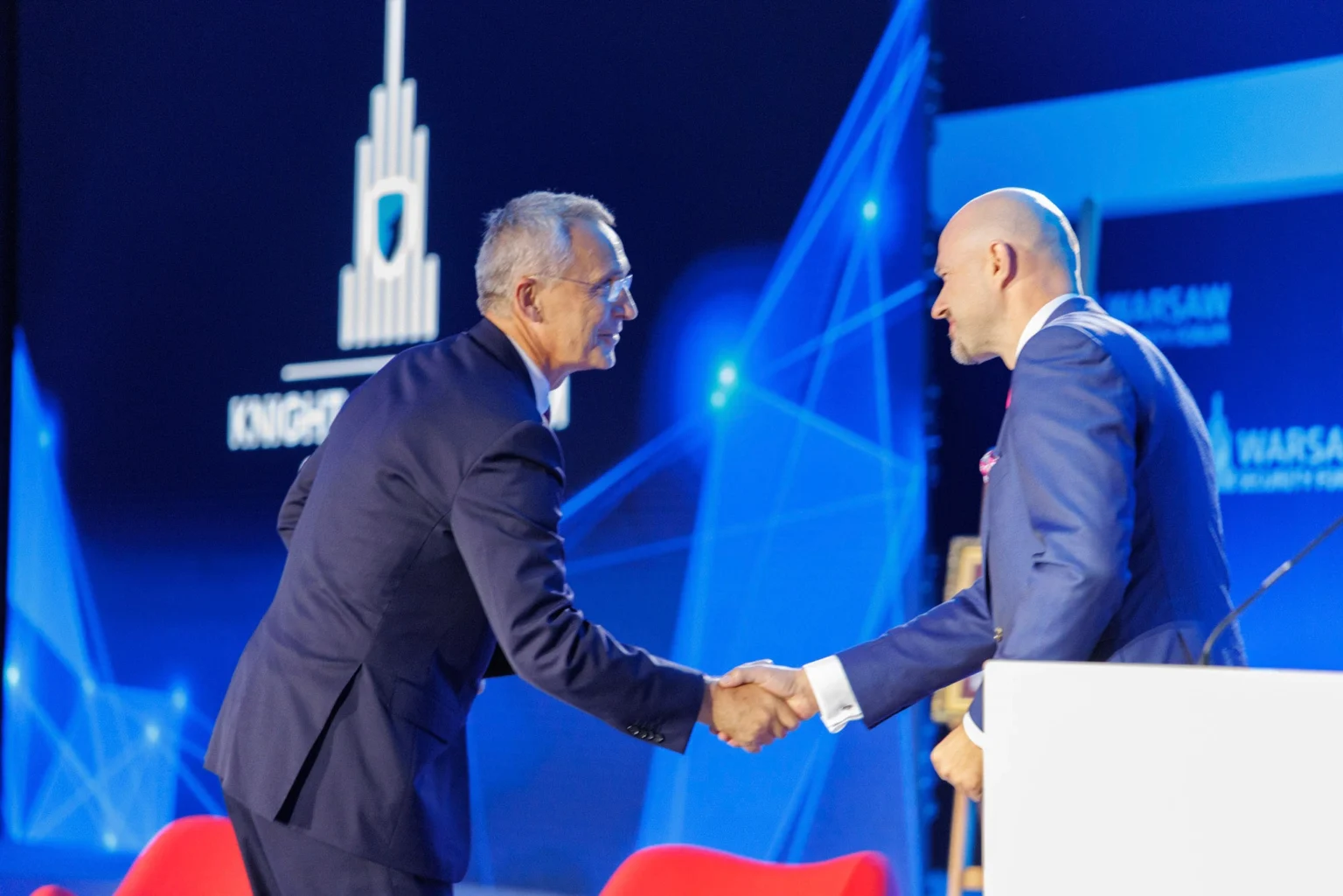Jens Stoltenberg Honored with the Knight of Freedom Award at the WSF 2025